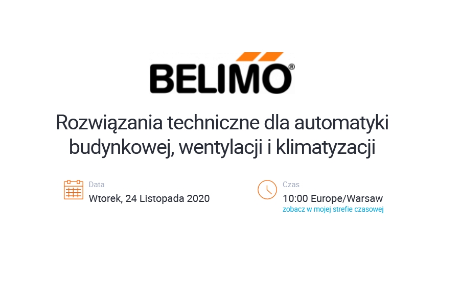 Bezpłatna minikonferencja Belimo! Rozwiązania techniczne dla automatyki budynkowej i instalacji went-klim