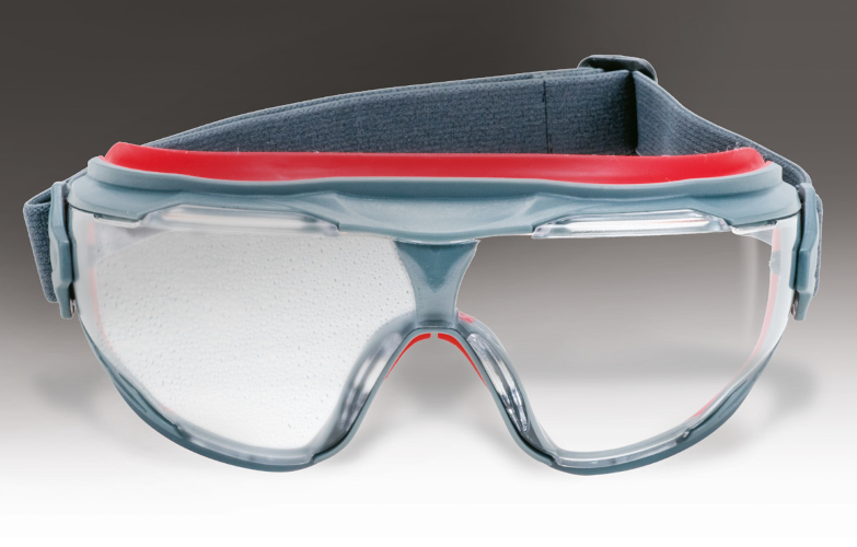 Ochrona oczu dla instalatora - Porównanie soczewki bez dodatkowej ochrony przed zaparowaniem (lewa) z powłoką chroniącą przed parowaniem. Fot. 3M